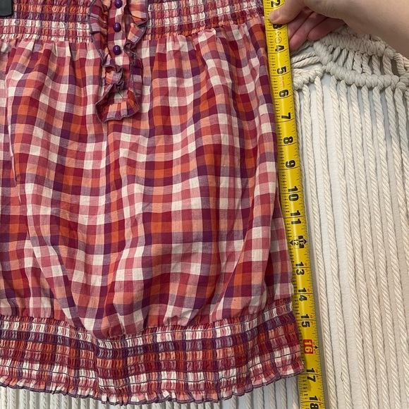 Y2K Strapless Cutesy Checkered Blouse Sz S/M - Picture 6 of 6